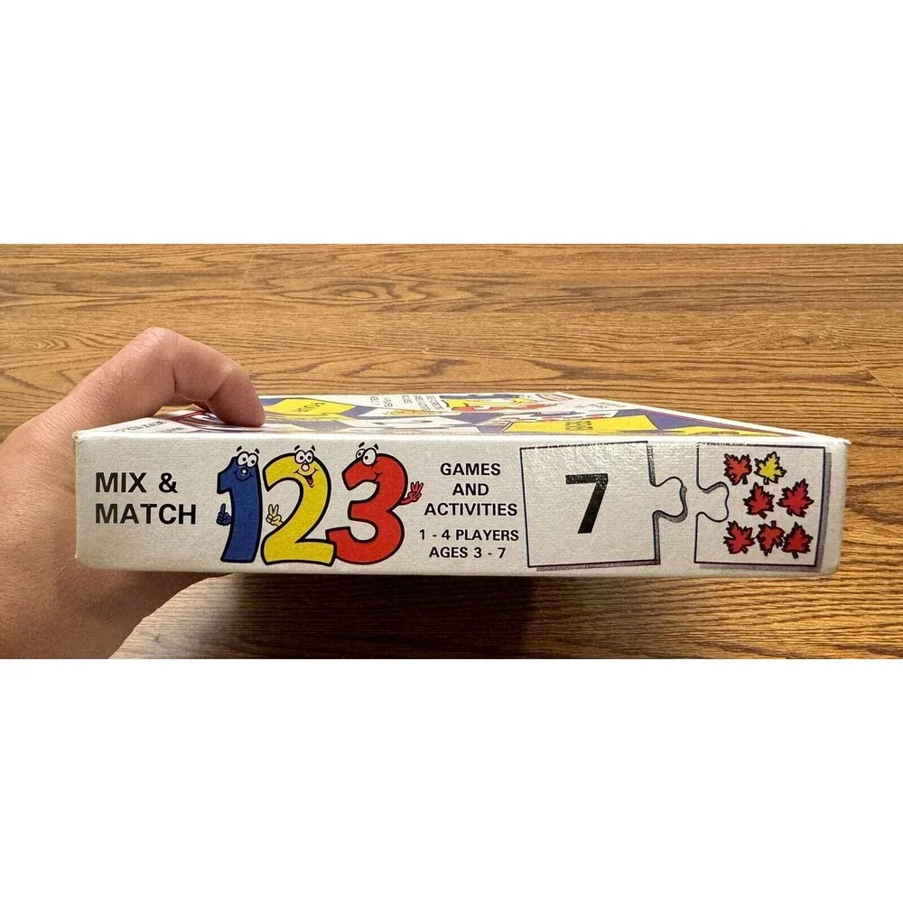 Vtg Mix & Match 123 ages 3-7‎ - Three Self Correcting game Numbers -COMPLETE
